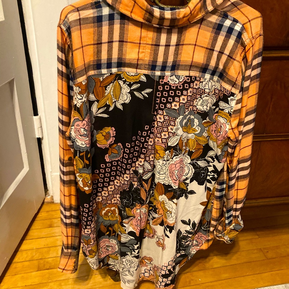 Cino Zanzibar plaid papaya shirt